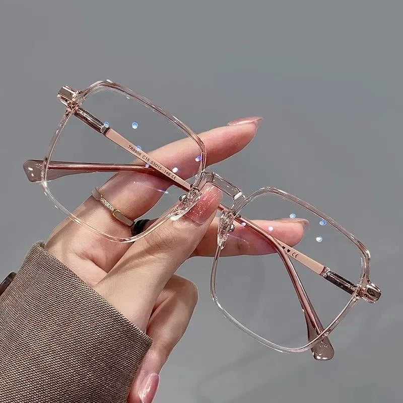 Plamis Photochromic Anti Radiation Metal Computer Glasses Anti Blue Light Eyeglasses Unisex