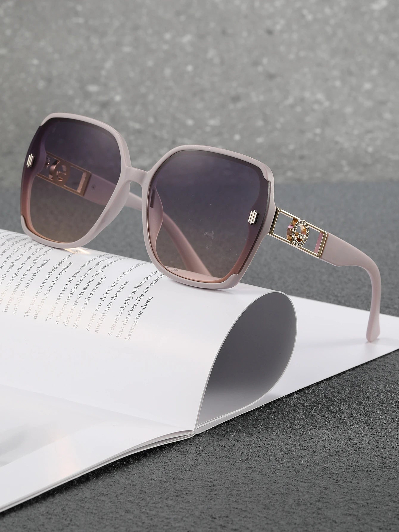 UV-resistant sunglasses for women, high-end look, versatile for large faces, slimming glasses