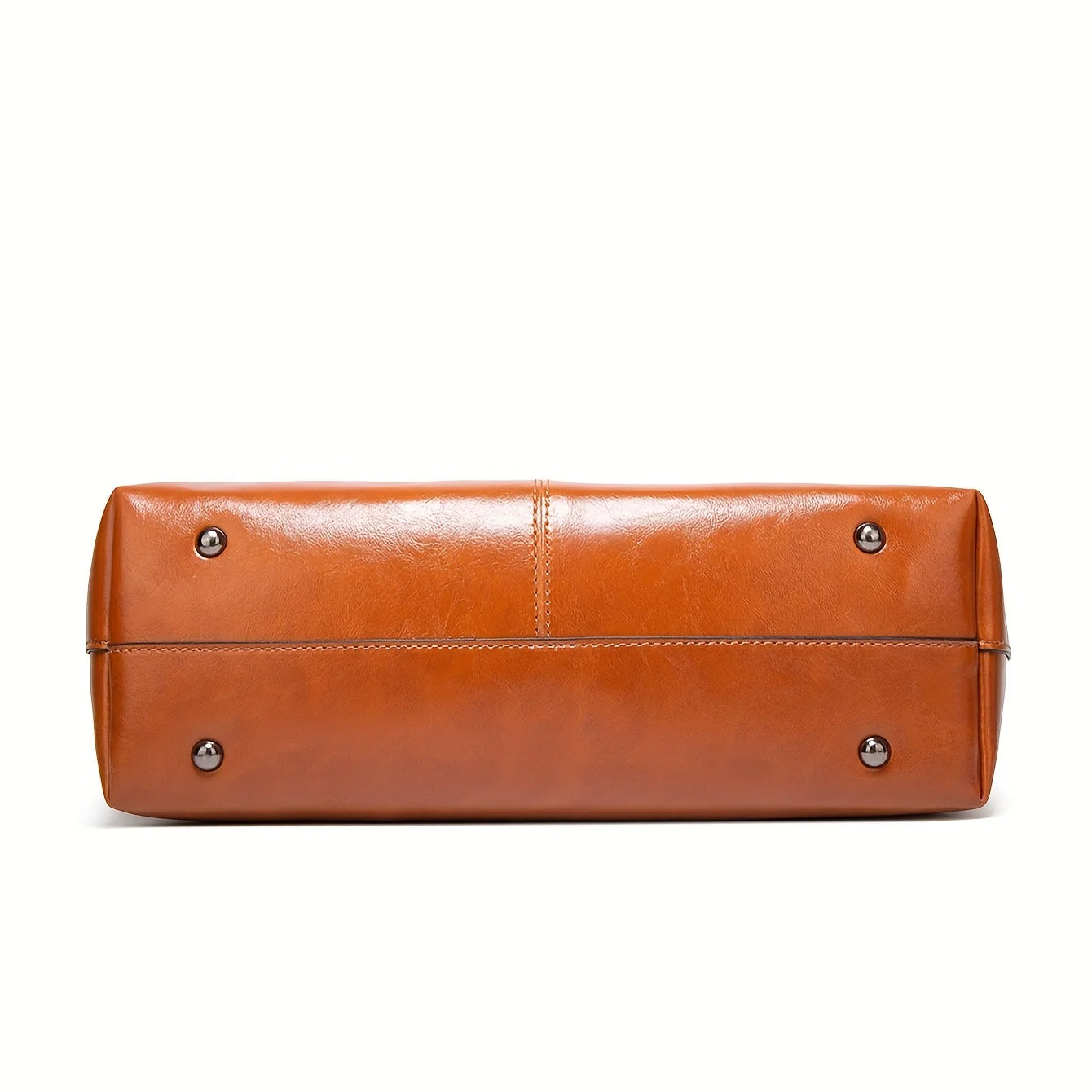 New European and American Fashion Large Capacity Oil Wax Skin Shoulder Bag for Women's Handheld Tote Bag Cross border Manufactur