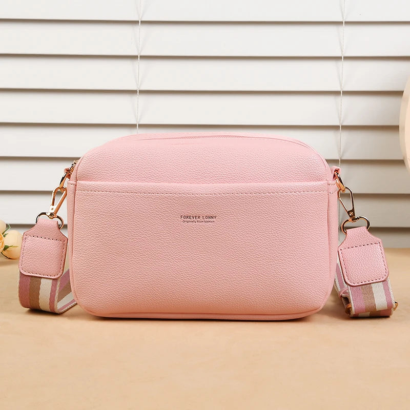 New Women's Small Shoulder Crossbody Casual Bag Multi Zipper Large Capacity