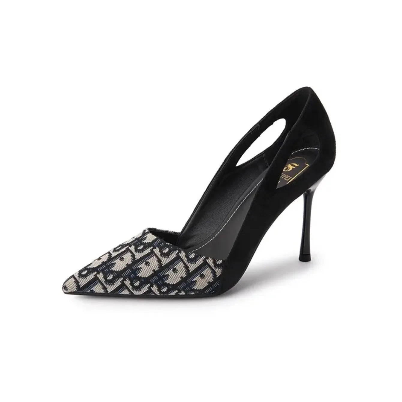 Embroidered Sandals Women Fashion Pointed Heeled 2025 Summer Luxury High Heels