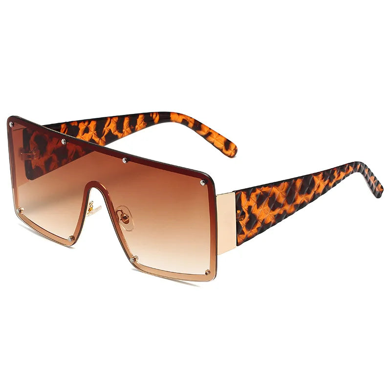 New Large Frame Joined Body Sunglasses Women Outdoor Leisure Eyewear UV400 Oculos De Sol