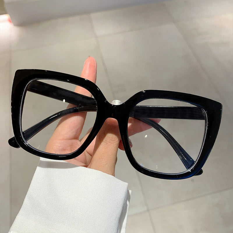 KAMMPT Oversized Square Eyeglasses Frames Multicolor Rim Women Eyewear