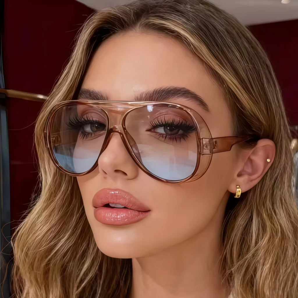 European and American retro style men's and women's fashionable sunglasses trend versatile summer sun shading and UV protection